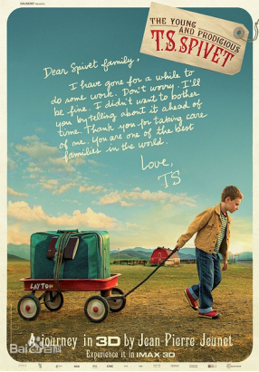 [夸克网盘]少年斯派维的奇异旅行 The Young and Prodigious T.S. Spivet (2013) 剧情 / 喜剧 / 家庭 / 冒险 法国 / 加拿大 英语 豆瓣评分8.5 2.4G